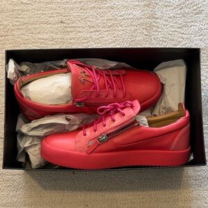 Giuseppe Zanotti Vibrant Pink Low-Top Sneakers